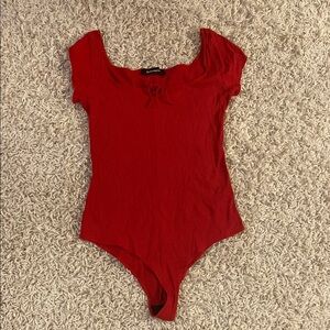 Reformation Scarlet Ribbed bodysuit size XL